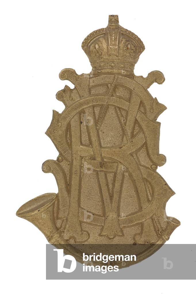 Pouch belt plate, Simla Volunteer Rifles, 1904-1920 (brass)