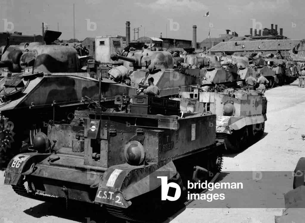 Arriving at Catania to embark for Italy, 1943 (b/w photo)