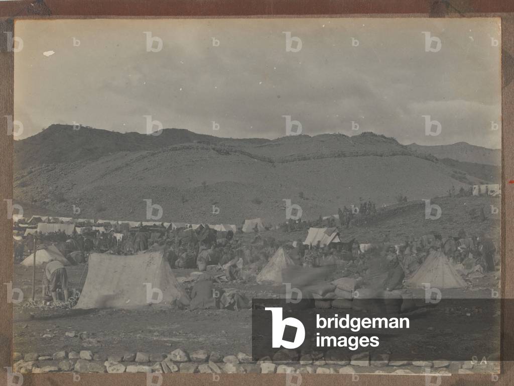A camp in Waziristan, 1920 circa (b/w photo)