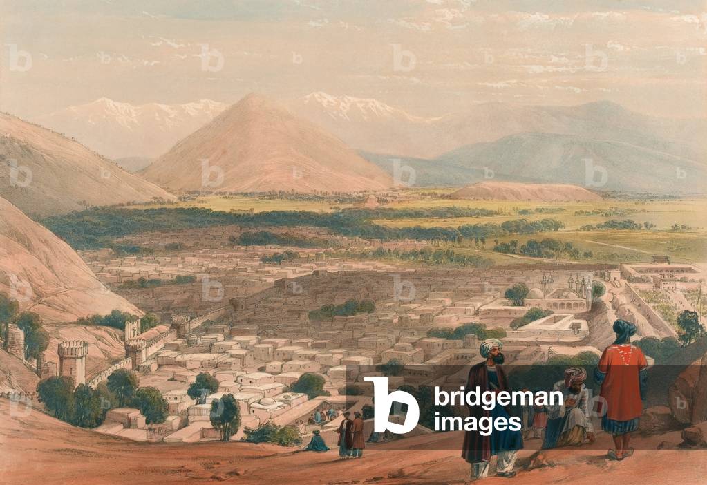 The Balla Hissar and City of Caubul [sic], from the Upper Part of the Citadel (lithograph, tinted)