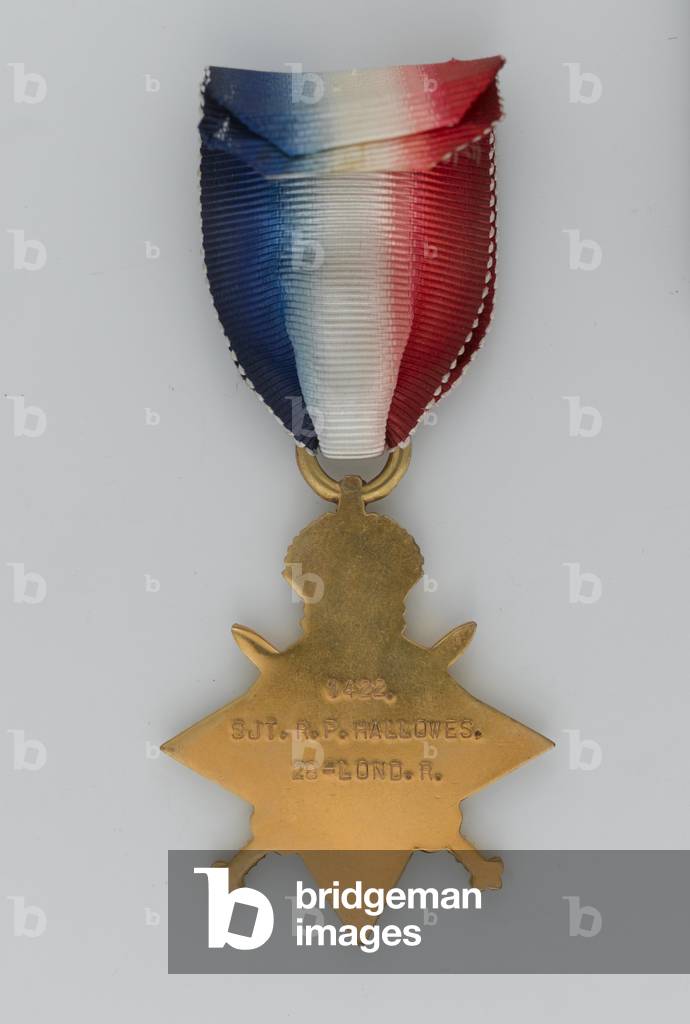 1914-15 Star, 2nd Lieutenant R P Hallowes, Duke of Cambridge's Own (Middlesex Regiment). (metal)