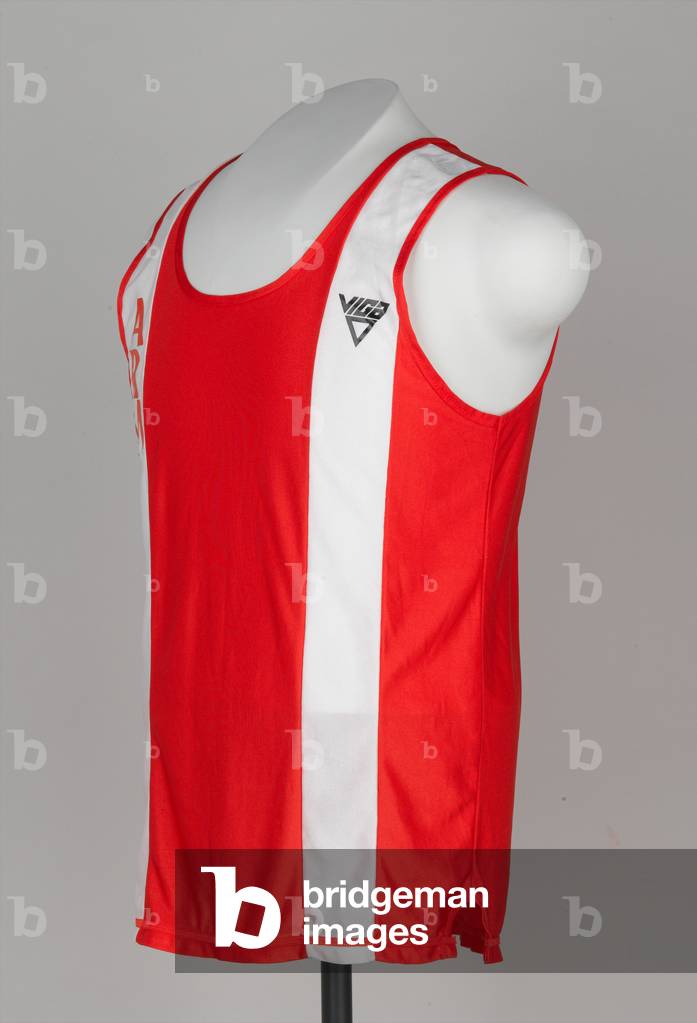 Physical training vest of Kriss Akabusi, 1993 season (fabric)