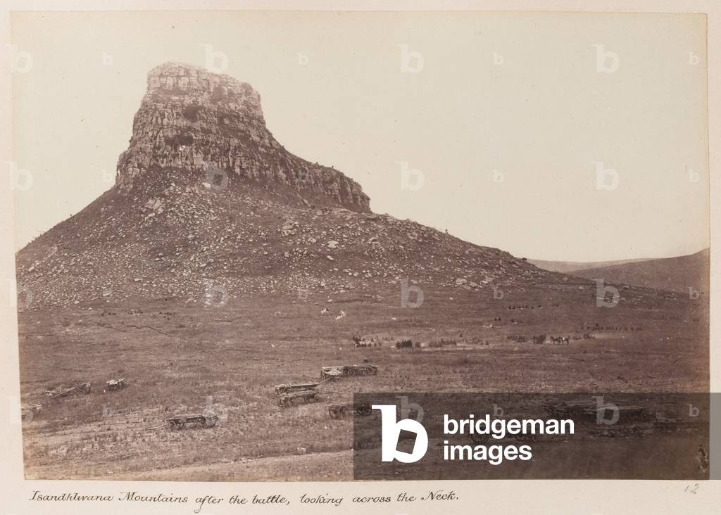 The battlefield of Isandlwana, 1879 (b/w photo)