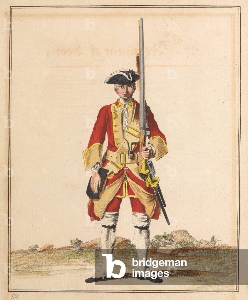 27th Regiment of Foot, 1742 circa (engraving)