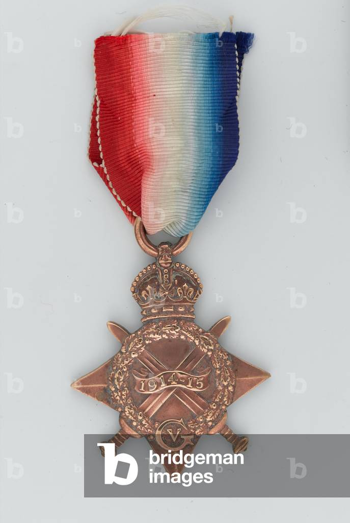 1914-15 Star awarded to Private W Kelly, The Royal Dublin Fusiliers (metal)