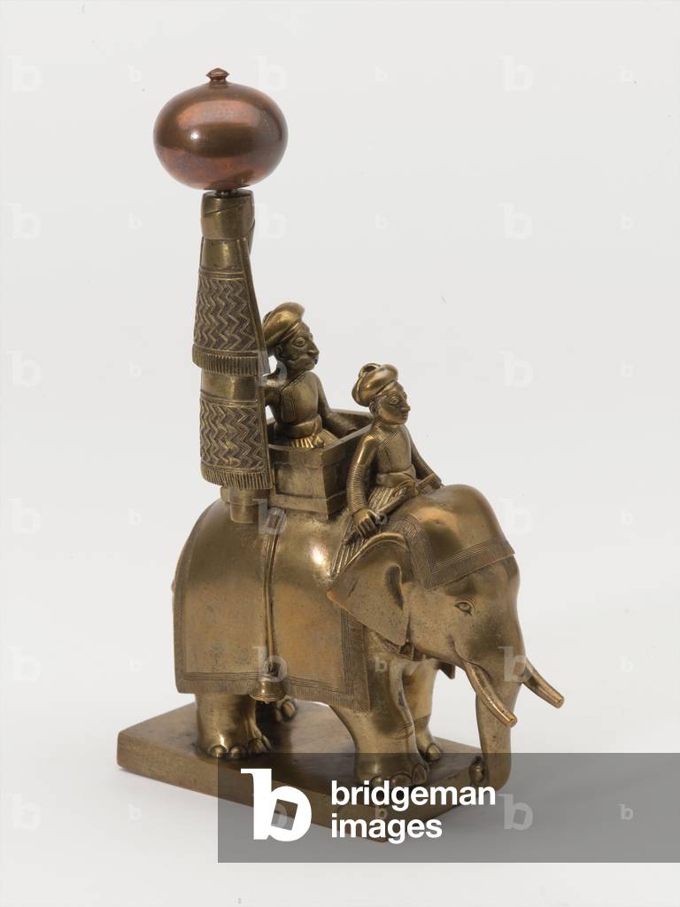 Bronze figurine of a Maharajah and mahout on an elephant, 1795 circa (bronze)