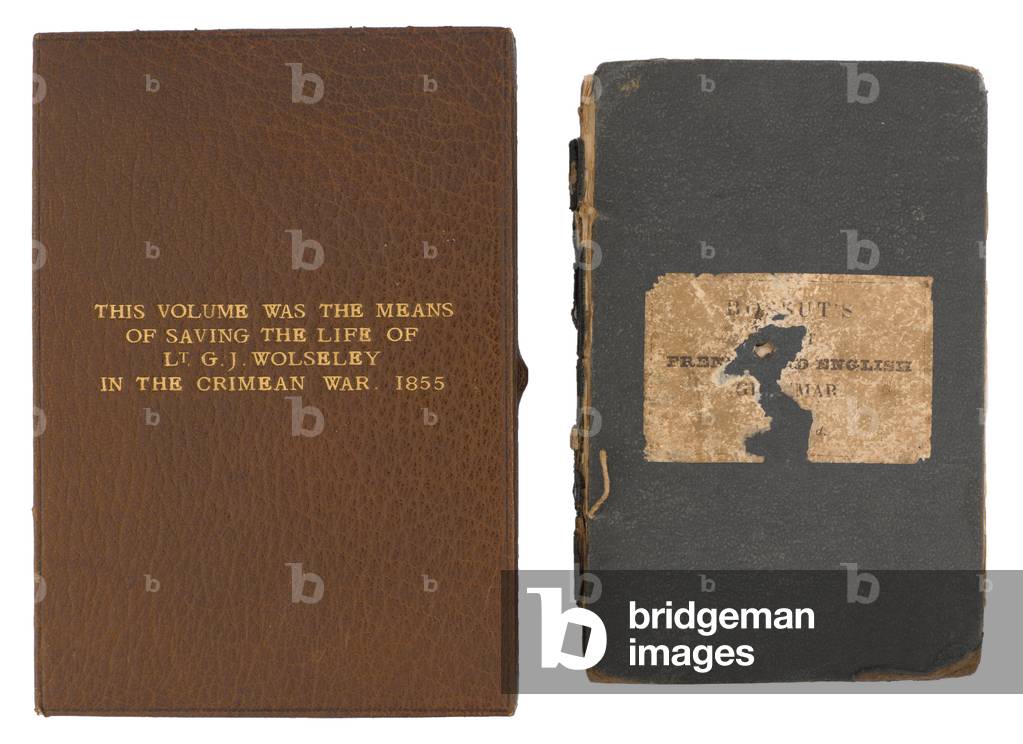 French and English grammar book belonging to Lieutenant Garnet Joseph Wolseley (book)