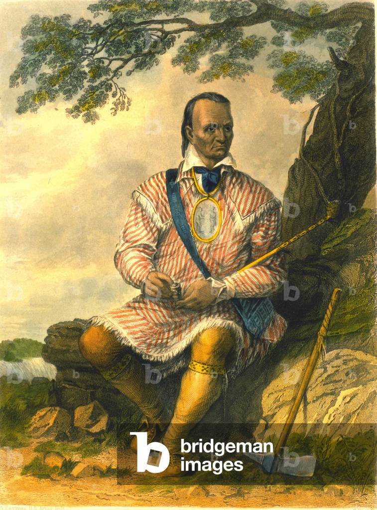 Red Jacket, Chief of the Senecas, 1853 (colour litho)