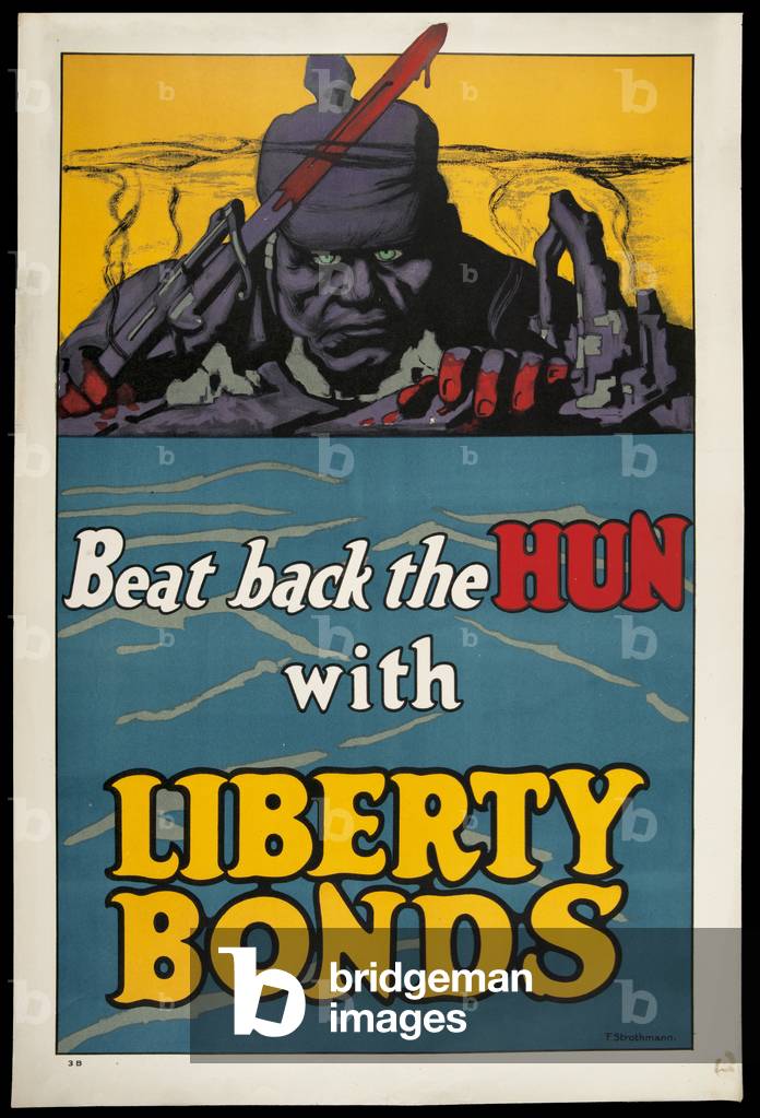 Beat Back the Hun with Liberty Bonds, 1918 (colour litho)