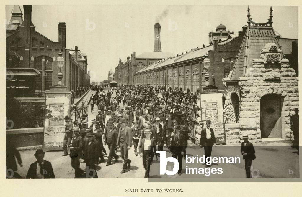 Main Gate to Works, Pullman Town, 1893 (silver gelatin print)