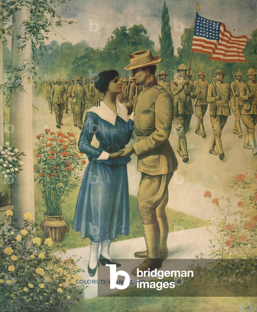 Colored Man is No Slacker, 1918 (colour litho)