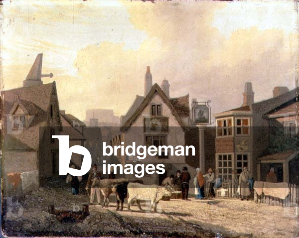 King Street Gates, Norwich (olio su cartello)