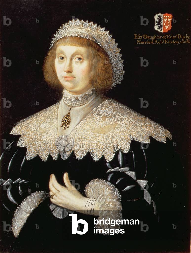 Portrait of Margaret Conyers (Mrs John Buxton of Tibenham) c.1640 (oil on canvas)