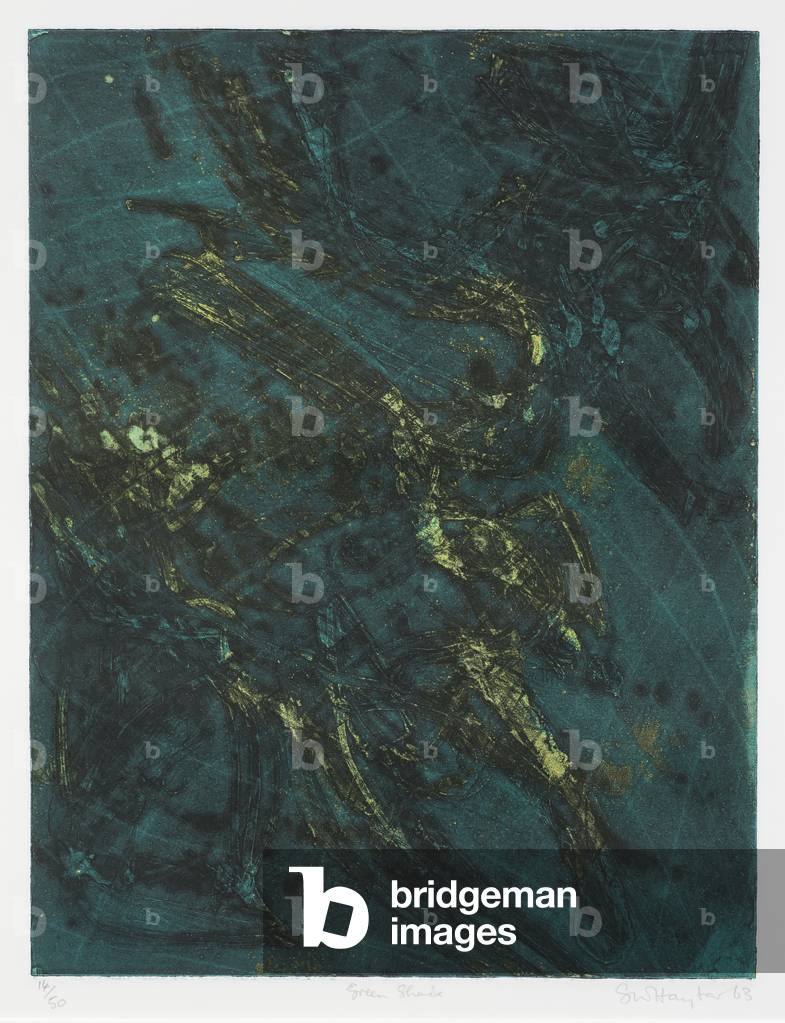 Green Shade, 1963 (colour litho)