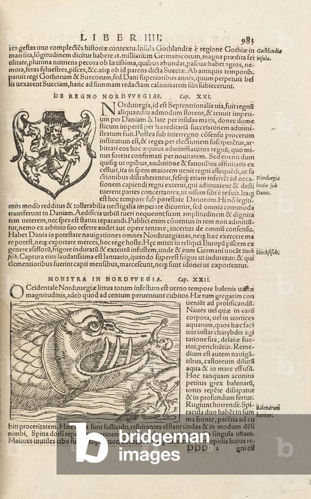 Page 983 from 'Cosmographiae Universalis' by Sebastian Muenster, Basel, 1572 (engraving)