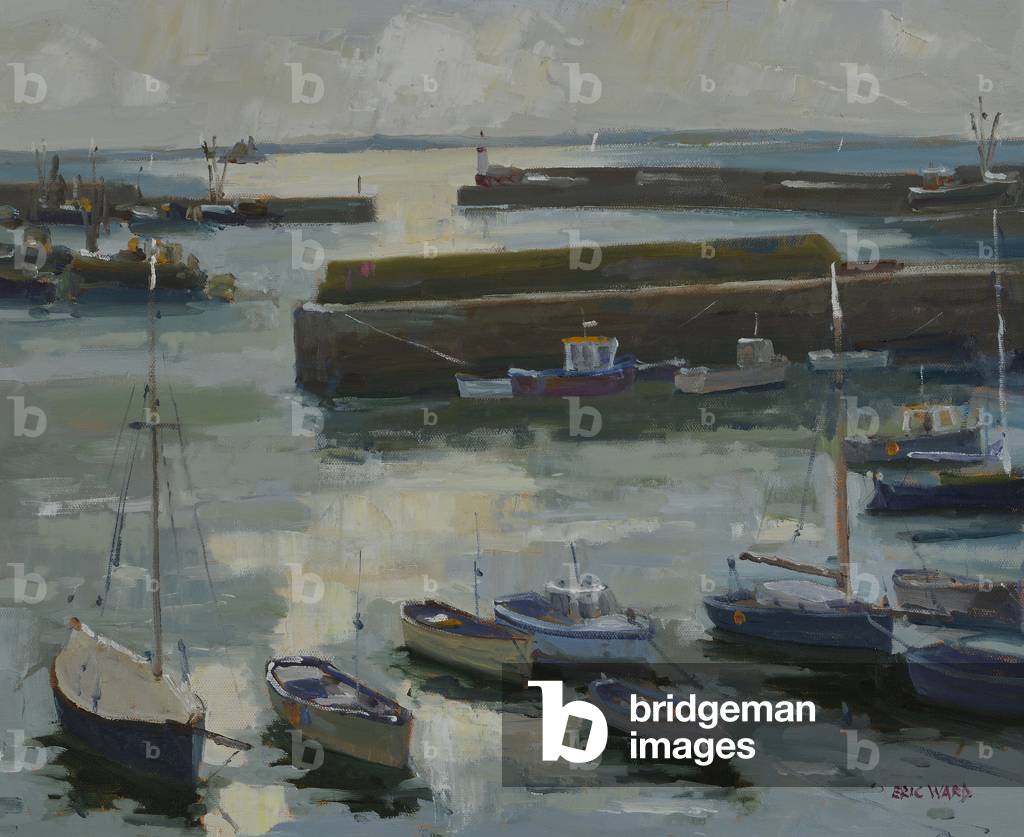 The Old Harbour at Newlyn (oil on canvas)