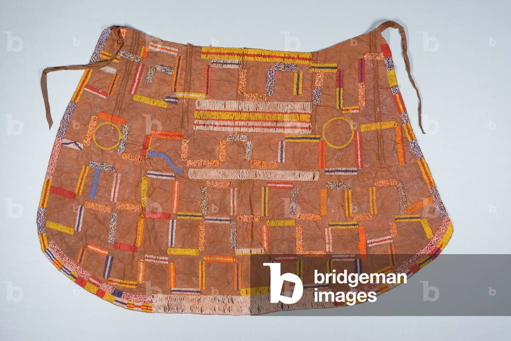 Skirt, 20th century (leather, beads, and thread)