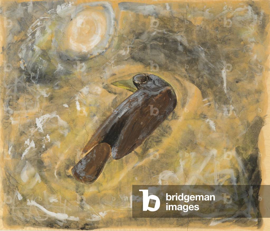 Raven in Moonlight, 1943 (tempera on paper on board)