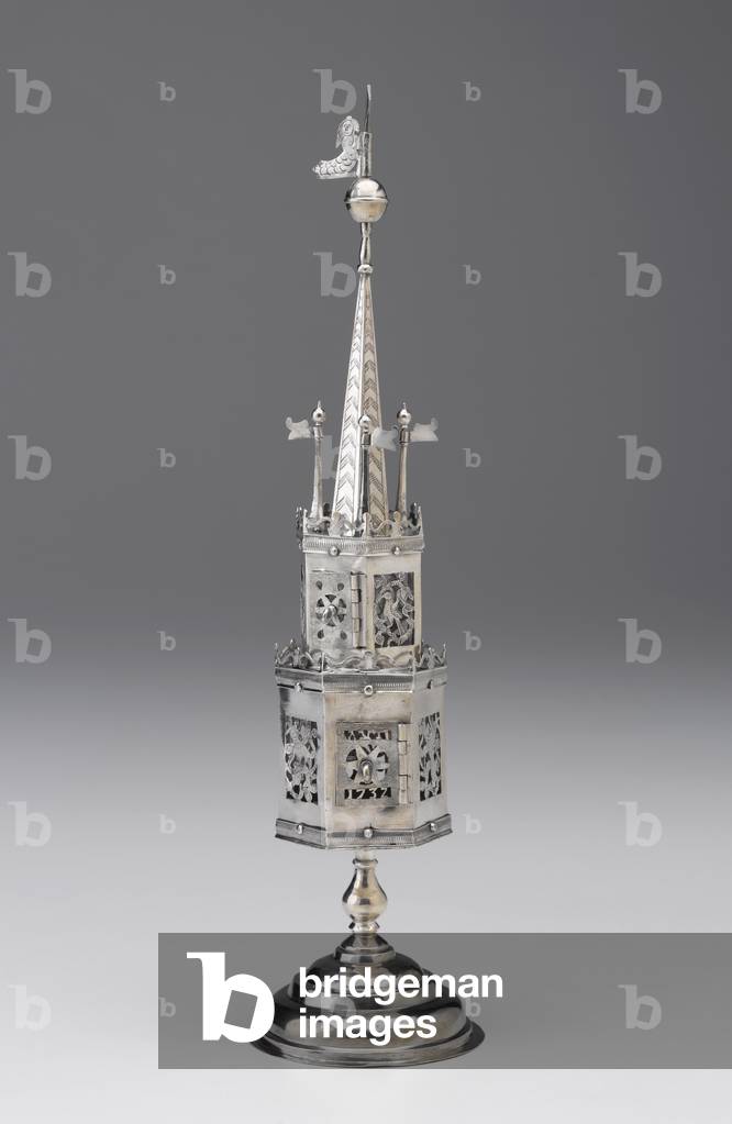 Spice Container, 1732 (silver: hollow-formed, pierced, chased, cast)