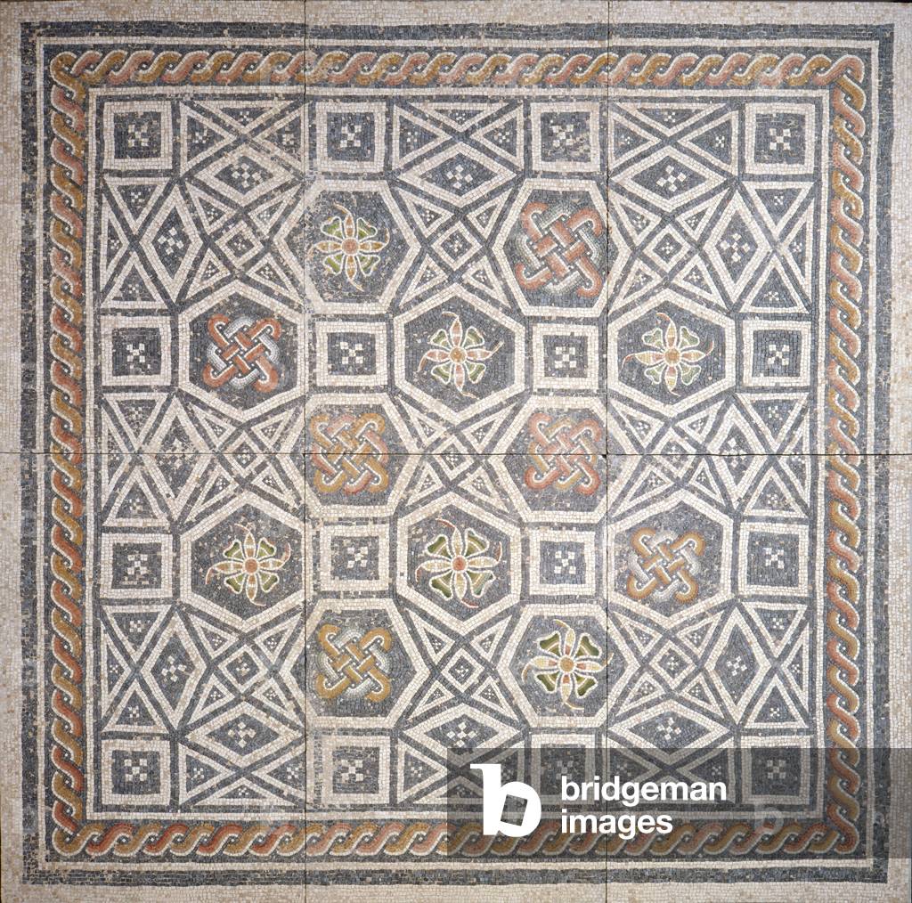 Mosaic, 2nd century (marble and glass)