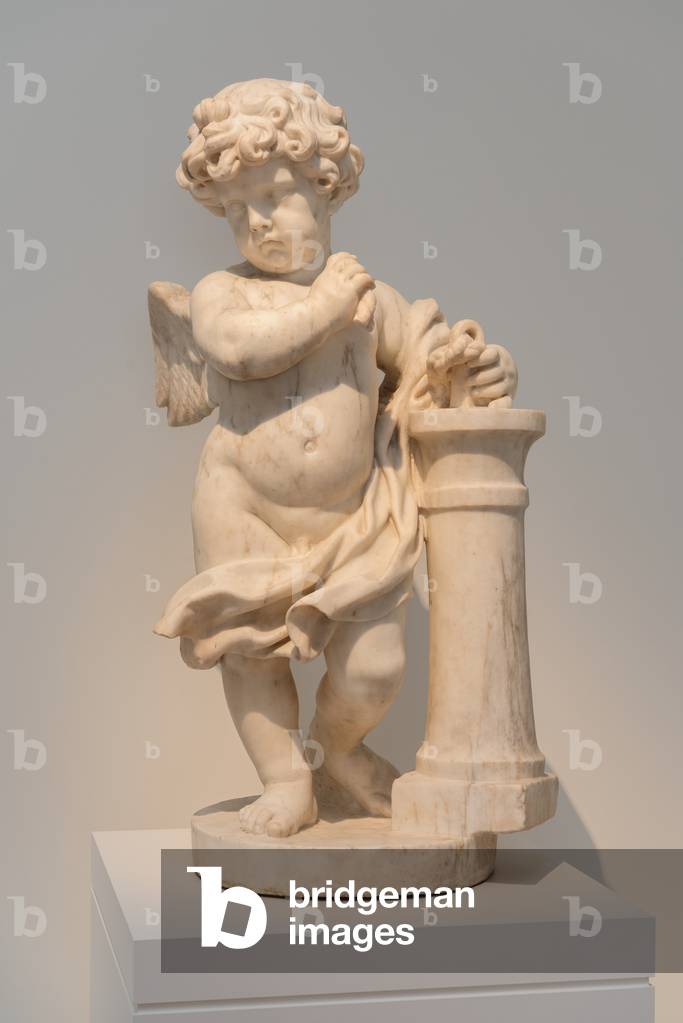 Angel with Instruments of the Passion, circa 1730-1735 (marble)