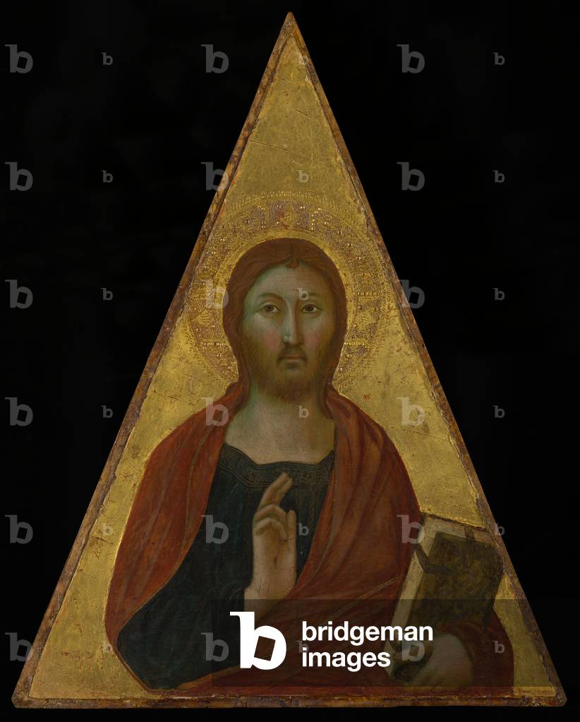 Christ Blessing, circa 1340 (tempera and gold leaf on panel)