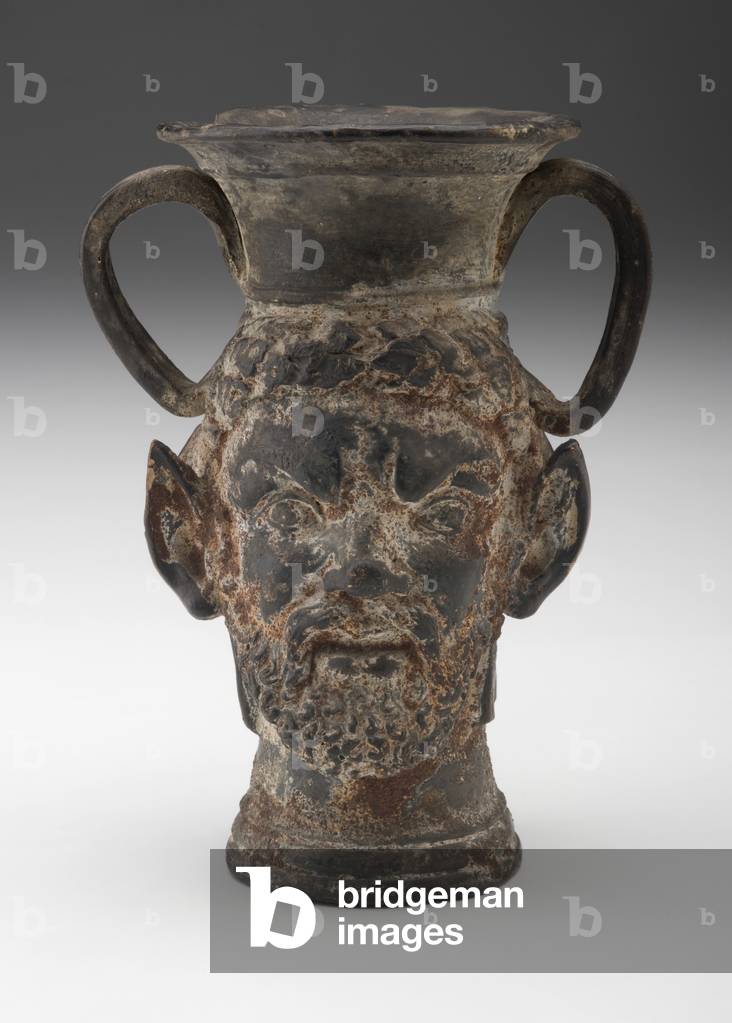 black Janus Vase, 1st and 2nd century (ceramic)