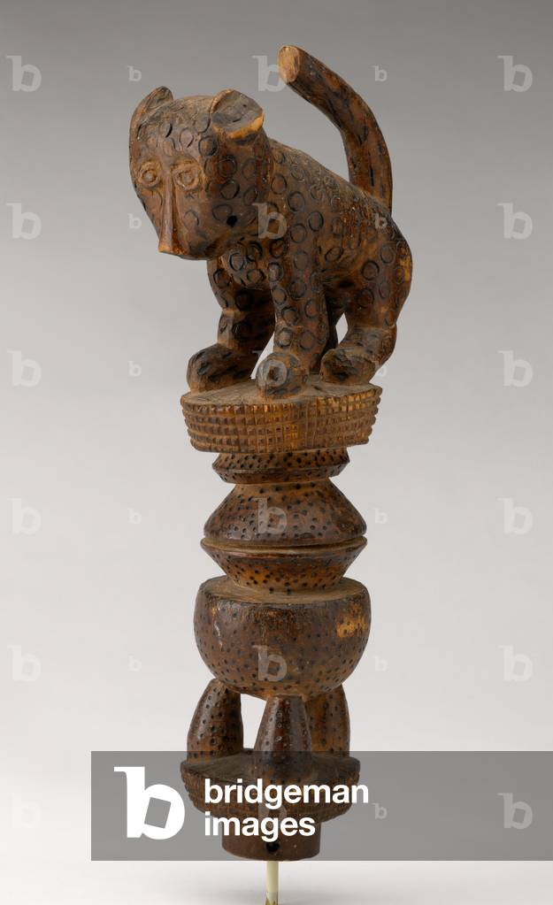 Finial with Leopard, 20th century (wood)