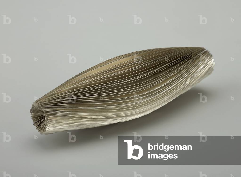 Spice Container, designed 1998; fabricated 2014 (silver; hammered, brushed)
