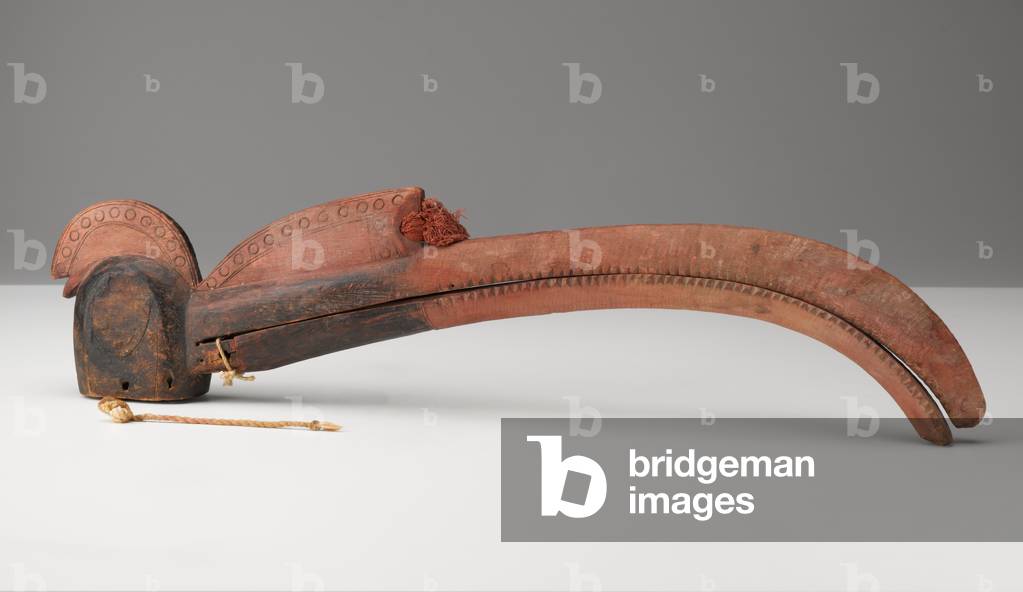 Masquerade Head, Bird (kono), early to mid 20th century (wood, pigment, and fiber)
