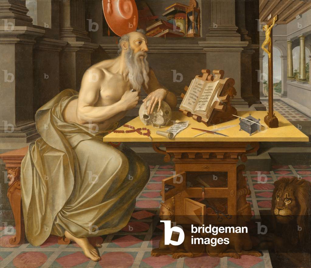 Saint Jerome in His Study, circa 1560-1570 (oil on panel)