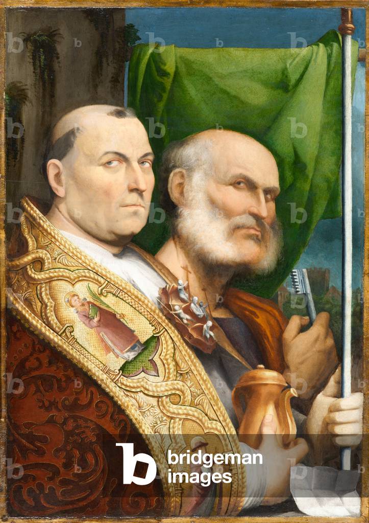 St. Prosdocimus and St. Peter, circa 1515-1517 (oil on poplar panel, mounted on plywood panel)