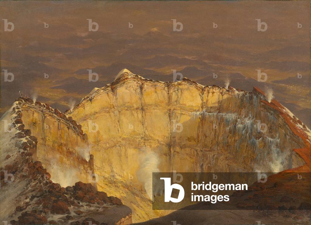 Crater of Popocatépetl, 1833 (oil on paper laid down on canvas)