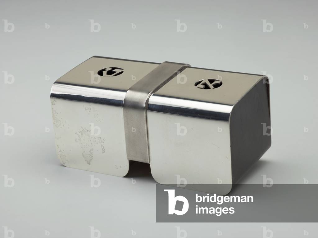 Tefillin Case, designed 1963, fabricated later (silver: fabricated and pierced; ebony)