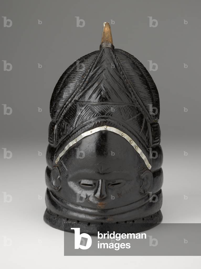 Sande Society Helmet Mask, 20th century (wood and metal)