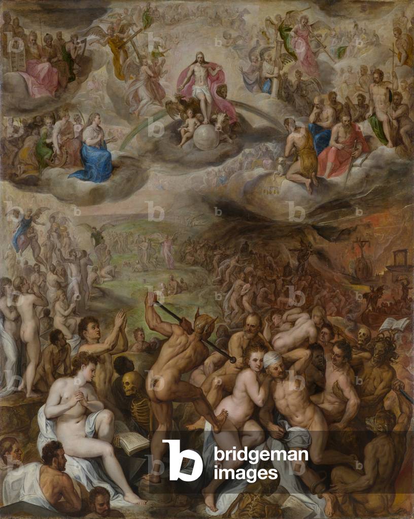 The Last Judgment, 1573 (oil on cradled panel)