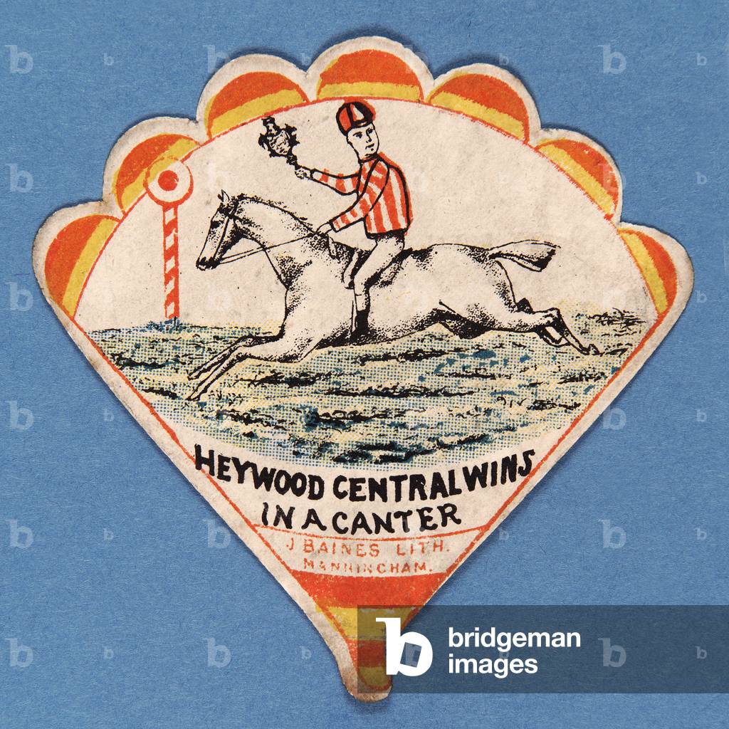 Heywood Central wins in a Canter (colour litho)