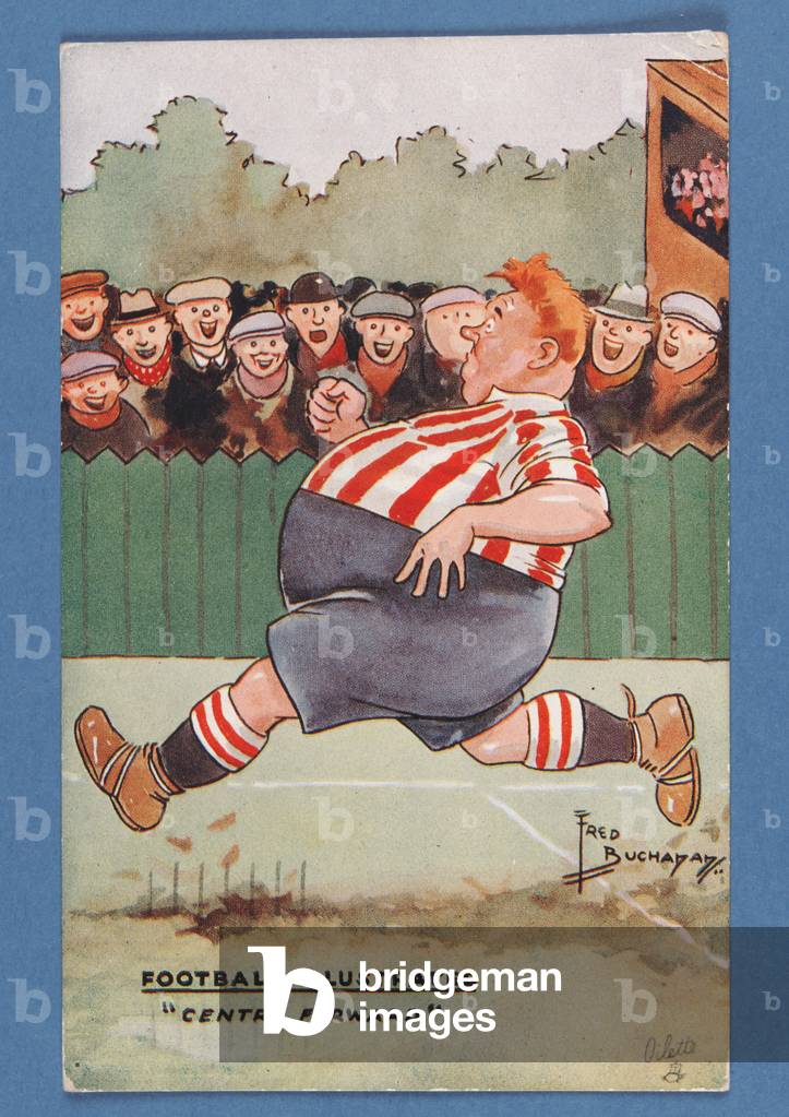 Centre Forward (colour litho)