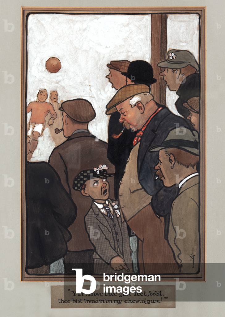 Crowd scene, signed by G.J. (w/c on paper)