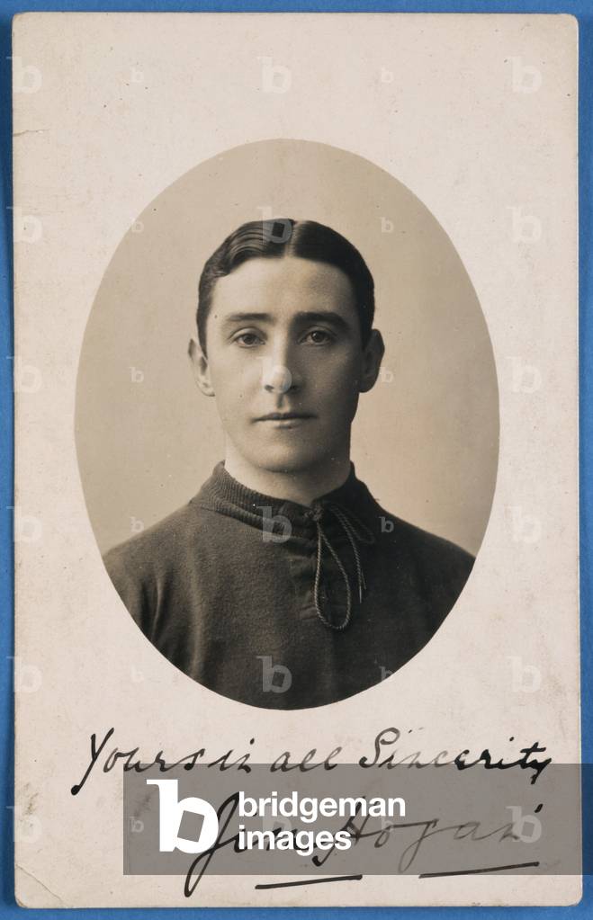 Jim Hogan, Bolton Wanderers FC Spieler, 1908 (Litho) (siehe auch 315158)