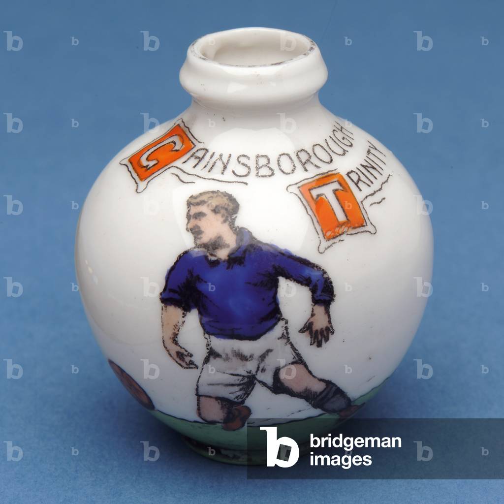 Gainsborough Trinity Football Club souvenir in the shape of a miniature urn (ceramic)