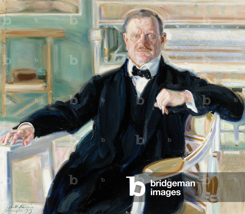 Portrait of Jean Sibelius, 1913 (oil on canvas)