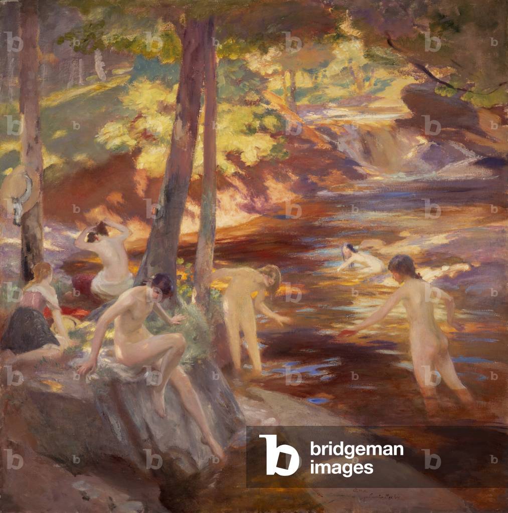 Bild von Gemälde "Der Badepool", 20. Jahrhundert von Charles Hodge Mackie