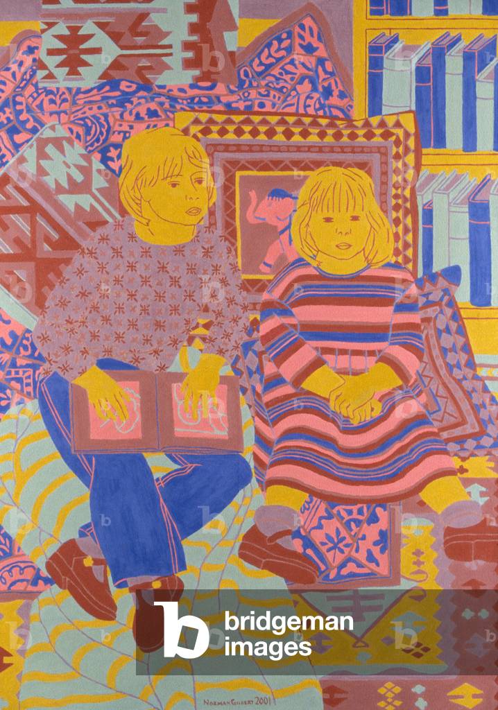 Sisters, 2001 (oil on board)