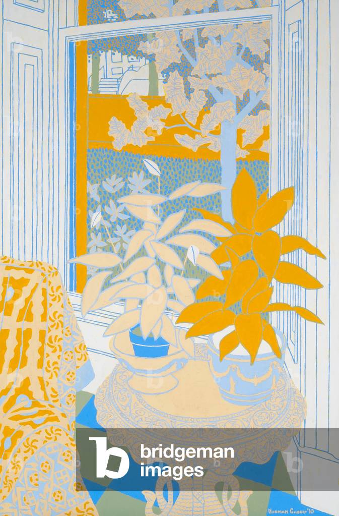 Plants at a Window, 2010 (oil on board)