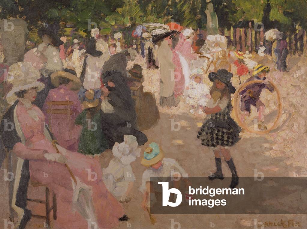 In den Luxemburger Gärten, Paris, um 1908 (Öl auf Leinwand)