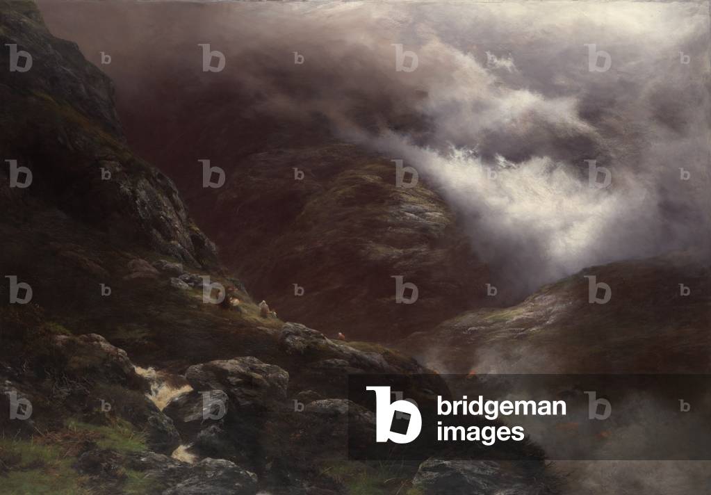 Bild von Gemälde "Nach dem Massaker von Glencoe", 1889 von Peter Graham