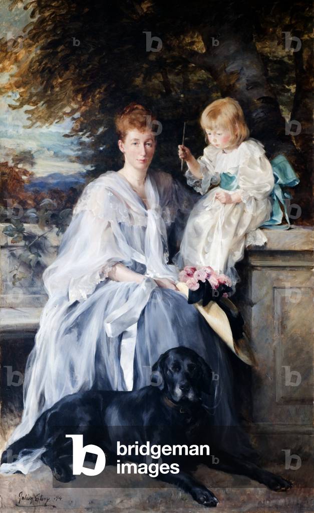 Alice Strong, Mrs. Godfrey Clark, and her son, 1894 (oil on canvas)