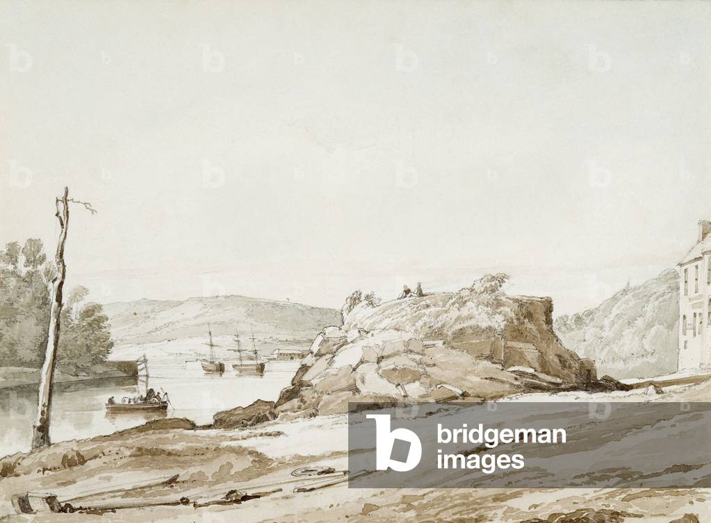 Briton Ferry (seppia wash & matita su carta)