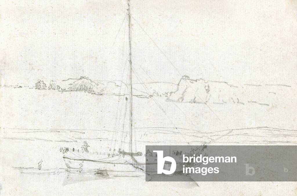 Cardiff in 1678 (w/c & brown ink on paper)